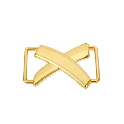قفل کیف دستی صلیب شکل فلزی طلایی روشن برای تزئین کیف