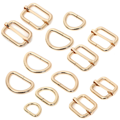حلقه های فلزی مربعی با آنتی اکسیدان D طلایی ضد زنگ و ضد زنگ برای کمربندهای چمدان