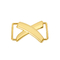 قفل کیف دستی صلیب شکل فلزی طلایی روشن برای تزئین کیف